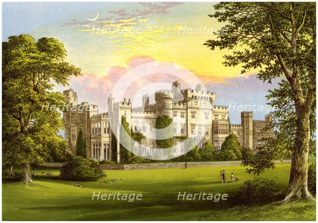 Hawarden Castle, Flintshire, Wales, home of William Gladstone, c1880. Artist: Unknown