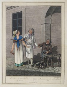 The woodcutter, the wood merchant and the merchant's daughter in Vienna. (Vienna..., 1804-1812. Creator: Opiz, Georg Emanuel (1775-1841).