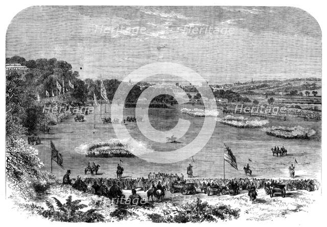 Volunteer fete at Crown, Point, near Norwich: the Review, 1862. Creator: Unknown.