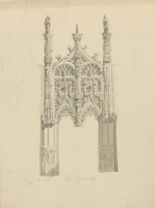 Part of a screen in front of the altar in the Cathedral Sainte-Cécile in Albi, c.1850. Creator: Petrus Josephus Hubertus Cuypers.
