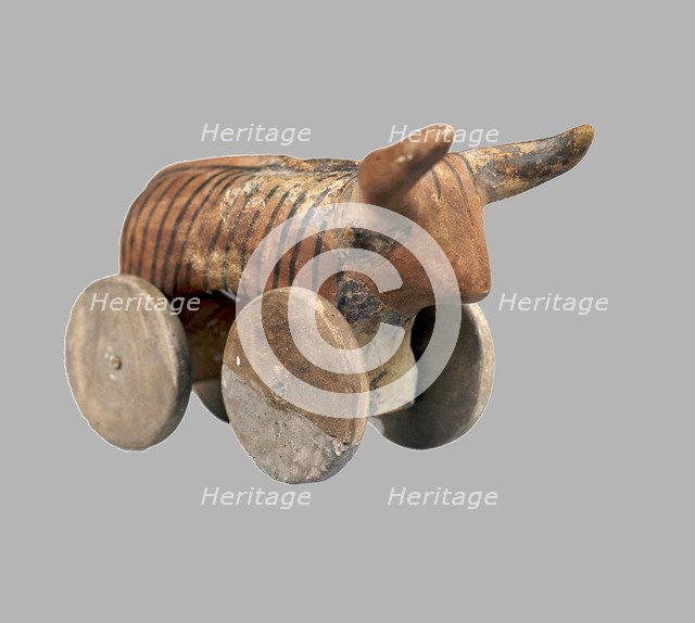 Zoomorphic Statuette with Wheels, 3950-3500 B.C. Artist: Prehistoric Russian Culture  