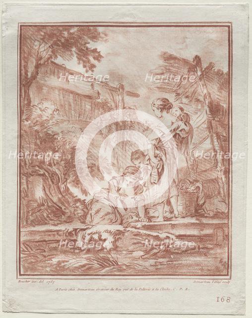 The Washerwoman, 1767. Creator: Gilles Demarteau (French, 1722-1776).