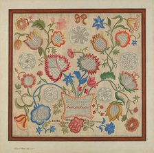 Embroidered Sampler, c. 1937. Creator: Vincent P. Rosel.