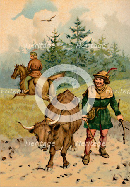 'Hans and his Cow', 1901. Artist: Edward Henry Wehnert.