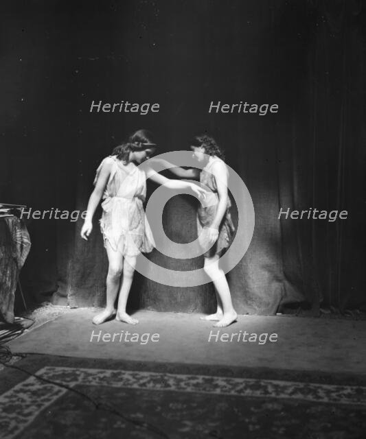 Elizabeth Duncan dancers and children, 1916 Creator: Arnold Genthe.