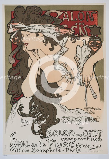 XXème exposition du Salon des Cent, 1896. Creator: Mucha, Alfons Marie (1860-1939).