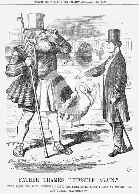 'Father Thames Himself Again', 1865 Artist: John Tenniel