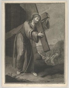 Christ carrying the cross, at right the two thieves on the road to Calvary, 1778. Creator: John Keyse Sherwin.