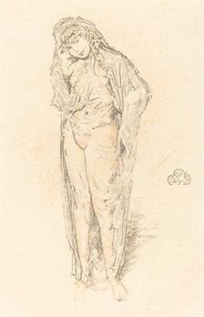 Draped Figure, Standing, 1891. Creator: James Abbott McNeill Whistler.