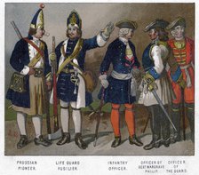 Prussian and French soldiers of 1704 (19th century). Artist: Unknown