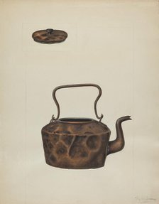 Copper Tea Kettle, 1935/1942. Creator: Clyde L. Cheney.