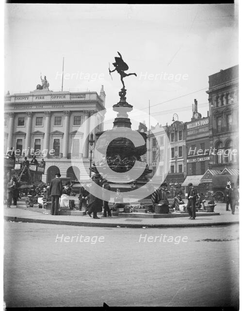 Shaftesbury Memorial Fountain, Piccadilly Circus, City of Westminster, London, 1895-1905. Creator: Charles William  Prickett.