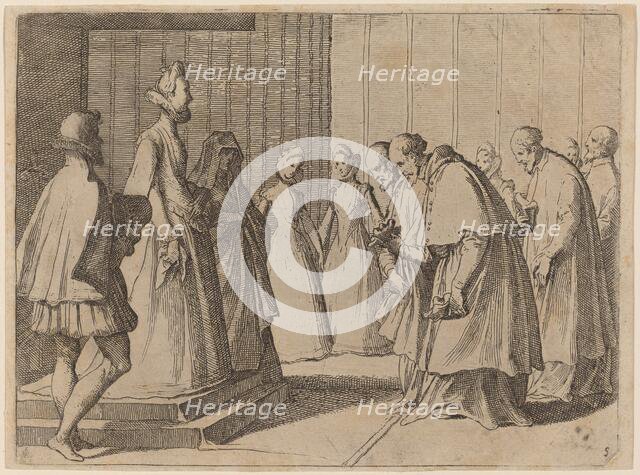 Margaret of Austria Receiving the Homage of Cardinals and Prelates, 1612. Creator: Raffaello Schiaminossi.