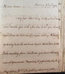 Letter from William Pitt,  between 1766 and 1770. Creator: William Pitt the Younger.