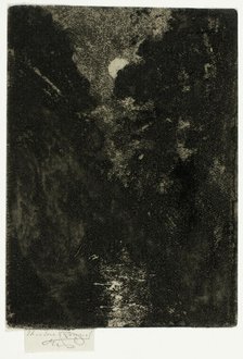 Trees in Moonlight, 1890-1900. Creator: Theodore Roussel.
