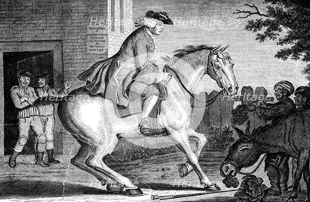 'The Taylor riding to Brentford', 1768.Artist: TS Stayner