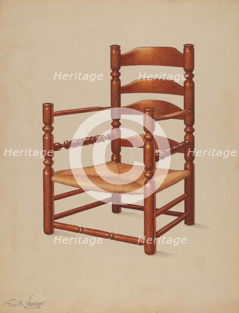 Armchair, 1937. Creator: Frank Wenger.