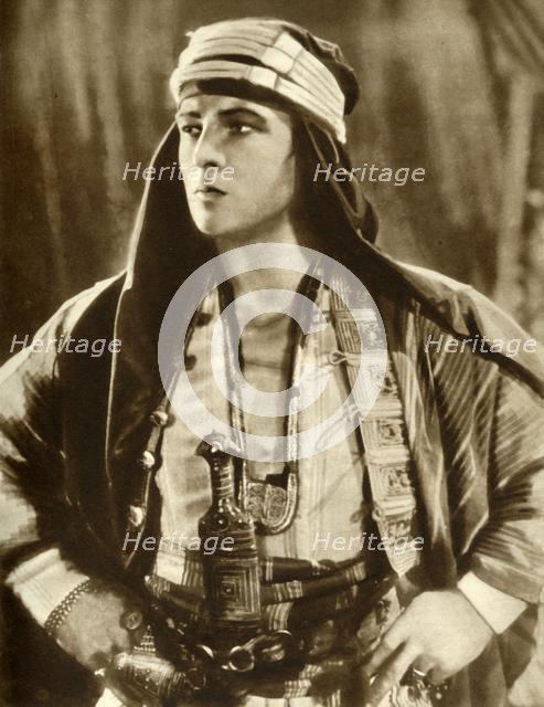 Rudolph Valentino in "The Sheik", 1921, (1935). Creator: Unknown.