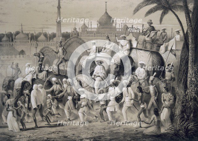 Lucknow, the principal street, from 'Voyages in India', 1859. Creator: A. Soltykoff (19th century).