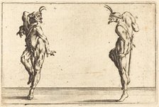 Two Pantaloons Dancing, c. 1622. Creator: Jacques Callot.