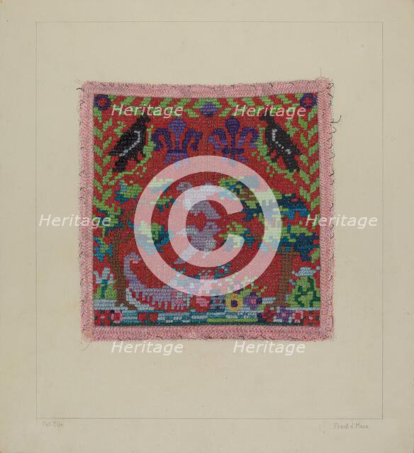 Hand Needlework, c. 1938. Creator: Frank J Mace.