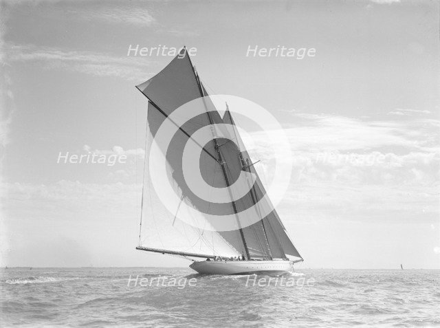 The schooner 'Meteor IV', 1911. Creator: Kirk & Sons of Cowes.