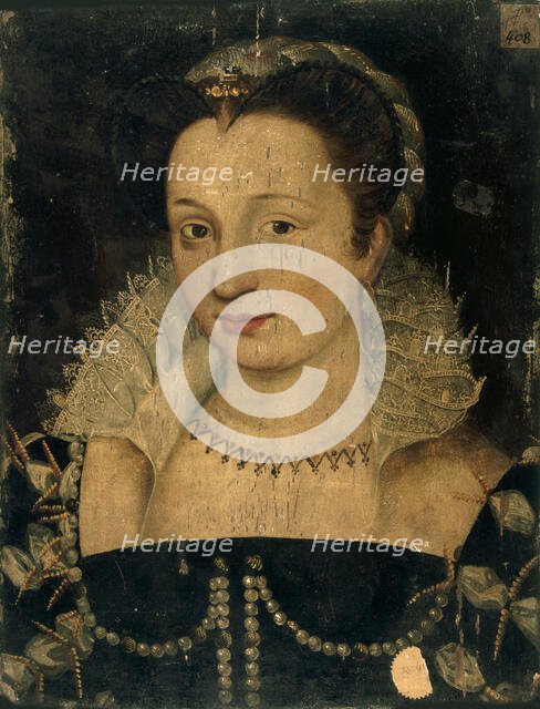 Portrait of Gabrielle d'Estrées (1573-1599), ca 1590. Creator: Anonymous.
