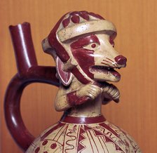 Mochicha stirrup-spout vessel, 1st century. Artist: Unknown