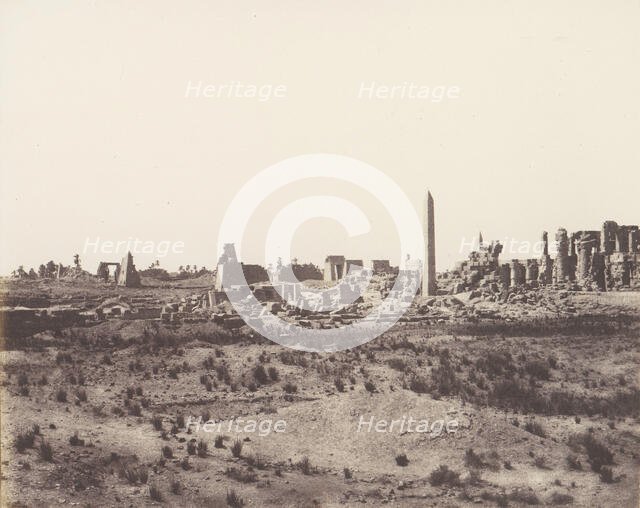Karnak (Thèbes), Vue Générale des Ruines Prise du Nord-Est, en V, 1851-52, printed 1853-54. Creator: Félix Teynard.
