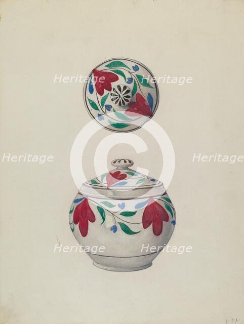 Sugar Bowl, c. 1938. Creator: Elmer R. Kottcamp.