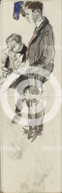 Standing man, possibly next to a cobbler, 1875-1934. Creator: Isaac Lazerus Israels.