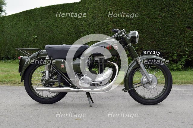 1954 Matchless G3 LS Auxiliary Fire Service motorcycle. Creator: Unknown.