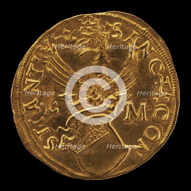 Crowned Shield, Eagle Crest [reverse], 15th century. Creator: Unknown.