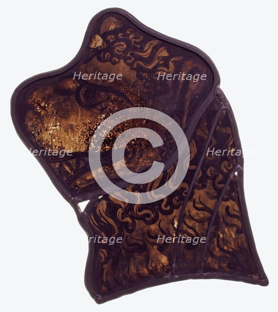 Glass Fragment, European, 15th century. Creator: Unknown.