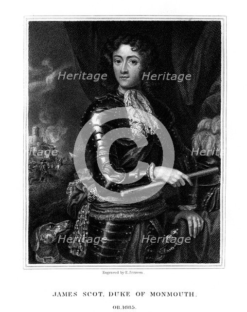 James Scott, 1st Duke of Monmouth, recognized by some as James II of England, (1826). Creator: E Scriven.