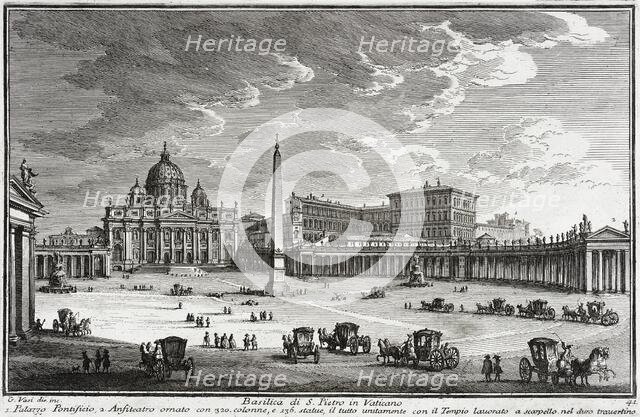 Basilica of Saint Peter's, Vatican, 1753. Creator: Giuseppe Vasi.