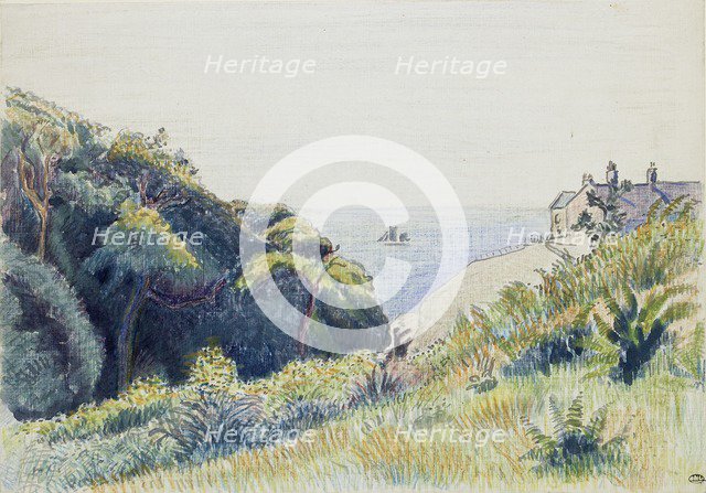 The Coastguard’s House, Ecclesbourne, 1918. Artist: Lucien Pissarro.