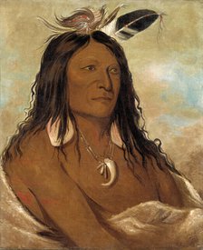 Eé-shah-kó-nee, Bow and Quiver, First Chief of the Tribe, 1834. Creator: George Catlin.