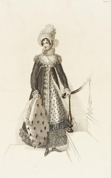 Fashion Plate (Half Mourning Walking Dress), 1819. Creator: Unknown.
