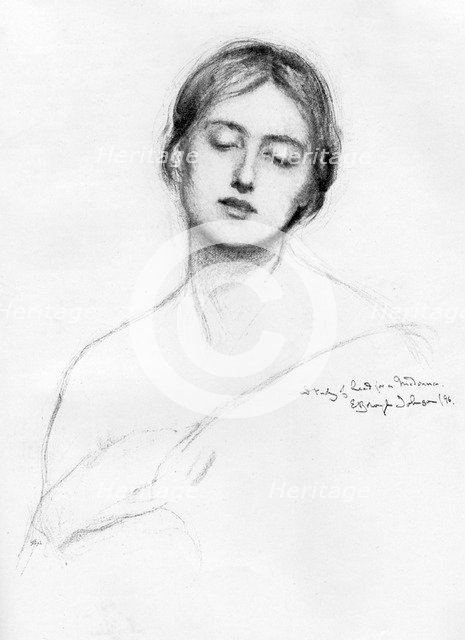 Study of a woman's head, 1896 (1898).Artist: E Borough Johnson