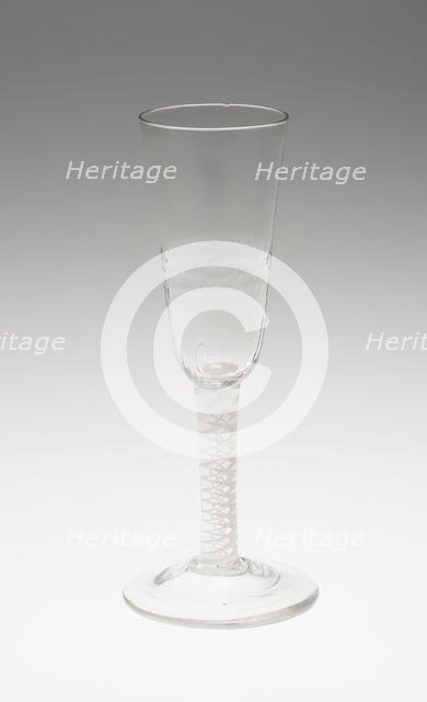 Toasting Ale Glass, England, c. 1760. Creator: Unknown.