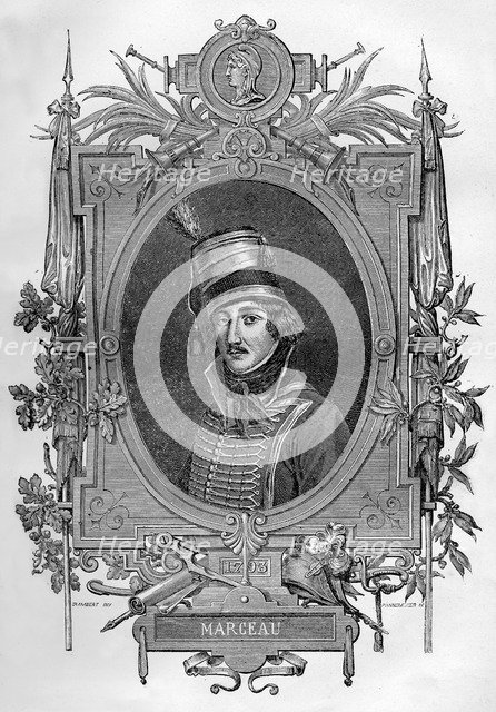 Francois Severin Marceau-Desgraviers, French revolutionary soldier, 1793 (1882-1884)..Artist: Pannemaker