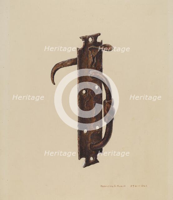 Norfolk Latch, c. 1939. Creator: Henrietta S. Hukill.