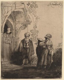 Three Oriental Figures (Jacob and Laban?), 1641. Creator: Rembrandt Harmensz van Rijn.