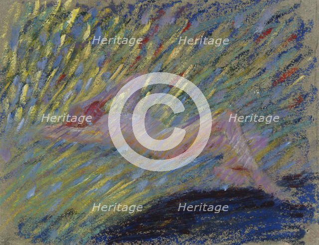 Nude reclining female model, 1904. Creator: Maria Wiik.