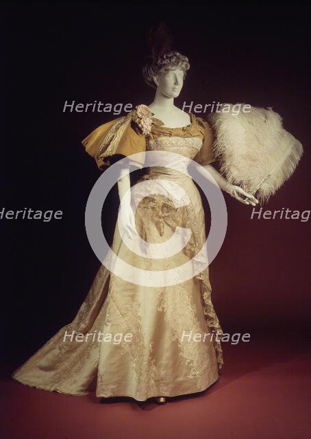Evening dress, French, 1894. Creator: House of Worth.