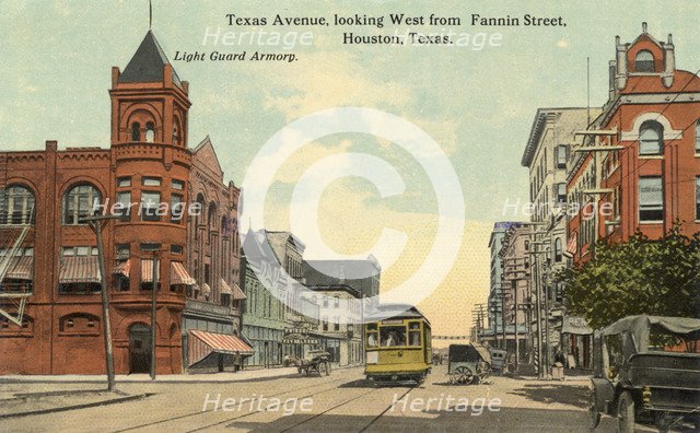 Main Street, Houston, Texas, USA, 1911. Artist: Unknown