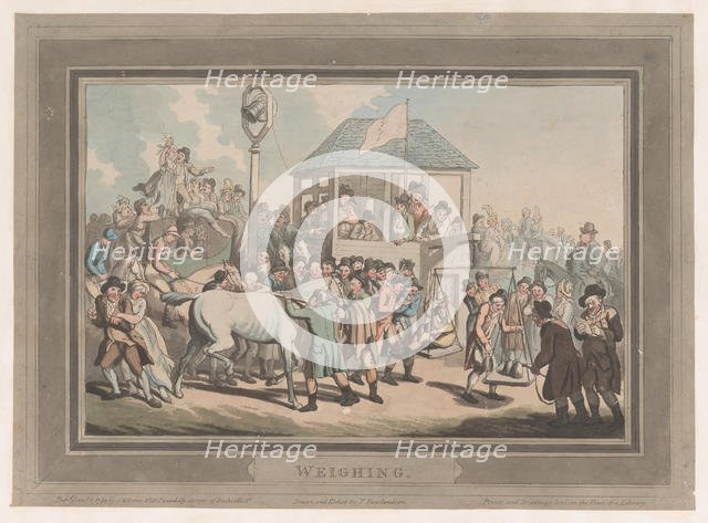 Weighing, January 1, 1799., January 1, 1799. Creator: Thomas Rowlandson.