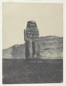 Gournah, Statue de Memnon; Thèbes, 1849/51, printed 1852. Creator: Maxime du Camp.