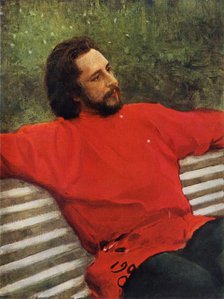 'Portrait of the Poet Leonid Nikolayevich Andreyev', 1905, (1965). Creator: Il'ya Repin.